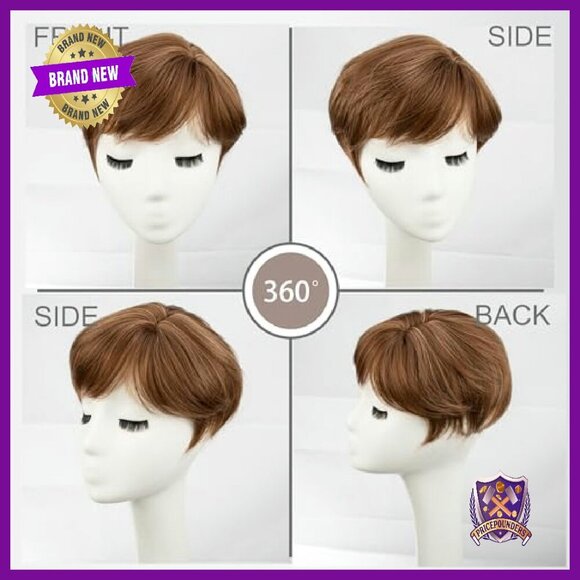 Short Pixie Cut Synthetic Hair Topper for Thinning Hair